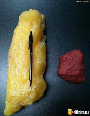 Вот так выглядят 1 кг. мышц и кг.жира. Жир в объёме в 3 раза больше!